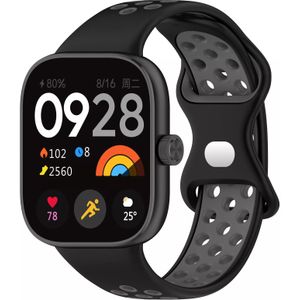 Strap-it Xiaomi Smart Band 9 Pro sport bandje (zwart/grijs)