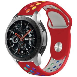 Strap-it Samsung Galaxy Watch sport band 46mm (rood kleurrijk)