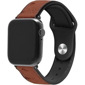 Strap-it Apple Watch leren hybrid bandje (bruin)