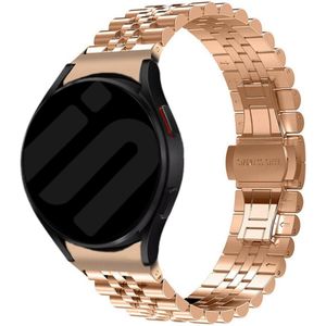 Strap-it Samsung Galaxy Watch 4 Classic 46mm Jubilee stalen band (rosé goud)