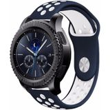 Strap-it Samsung Gear S3 sport band (blauw/wit)