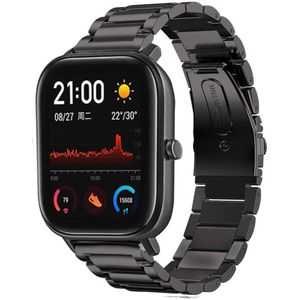 Strap-it Xiaomi Amazfit GTS titanium bandje (zwart)