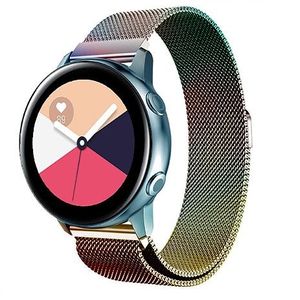 Strap-it Samsung Galaxy Watch Active Milanese band (regenboog)