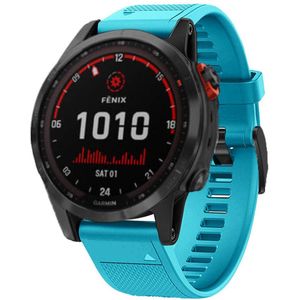 Strap-it Garmin Fenix 7 siliconen bandje (lichtblauw)