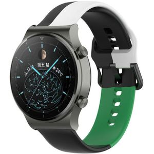 Strap-it Huawei Watch GT 2 Pro triple sport band (zwart-wit-groen)