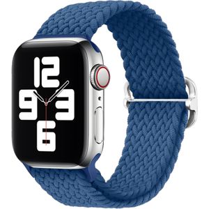Strap-it Apple Watch verstelbaar gevlochten bandje (blauw)