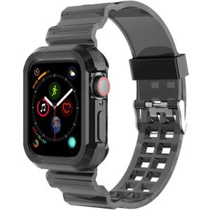 Strap-it Apple Watch clear TPU band (transparant zwart)