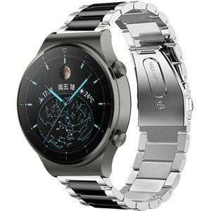 Strap-it Huawei Watch GT 2 Pro stalen band (zilver/zwart)