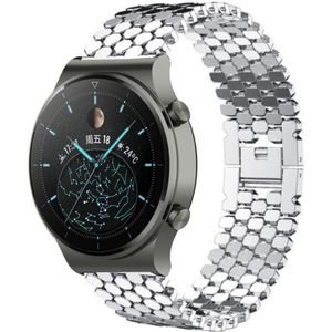 Strap-it Huawei Watch GT 2 Pro stalen vis band (zilver)