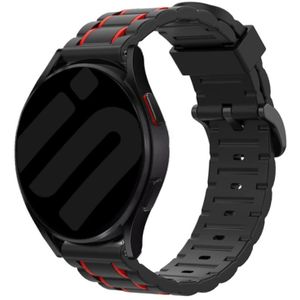 Strap-it Samsung Galaxy Watch 6 Classic 47mm sport gesp band (zwart/rood)