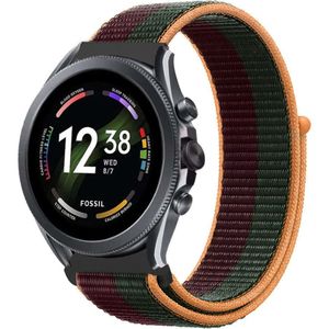 Strap-it Fossil Gen 6 44mm nylon band (dark cherry)