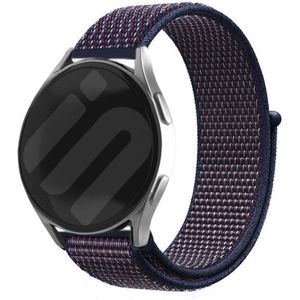 Strap-it Samsung Galaxy Watch 6 Classic 47mm nylon band (paars/blauw)