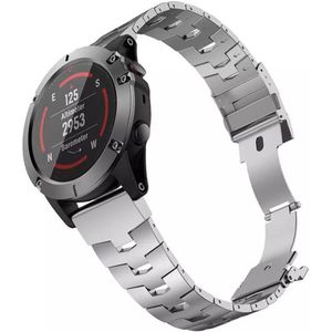 Strap-it Garmin Fenix 7x titanium bandje (zilver)