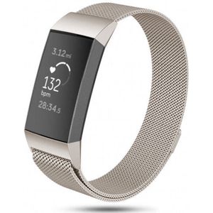 Strap-it Fitbit Charge 4 Milanese band (sterrenlicht)