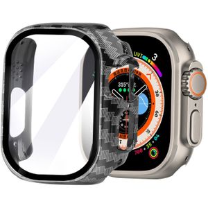 Strap-it Apple Watch Ultra hard case met glas (carbon fibre)