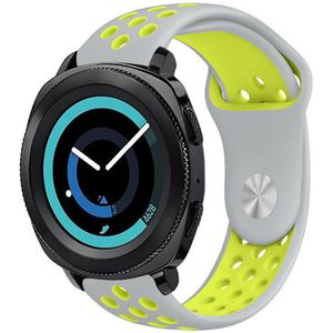 Strap-it Samsung Gear Sport sport band (grijs/geel)