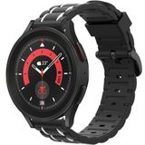 Strap-it Samsung Galaxy Watch 5 Pro sport gesp band (zwart/wit)