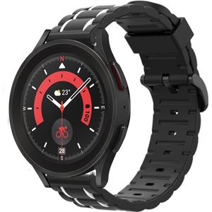 Strap-it Samsung Galaxy Watch 5 Pro sport gesp band (zwart/wit)