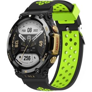 Strap-it Amazfit T-Rex 2 sport bandje (zwart/groen)