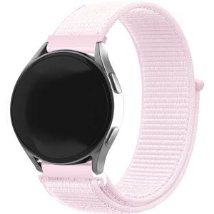 Strap-it Samsung Galaxy Watch 3 41mm nylon bandje (lichtroze)