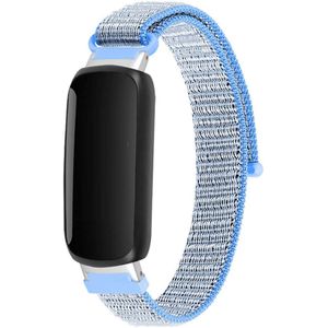 Strap-it Fitbit Inspire 3 nylon bandje (lichtblauw)
