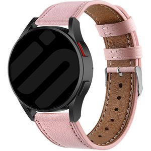 Strap-it Samsung Galaxy Watch 6 Classic 43mm leren bandje (roze)