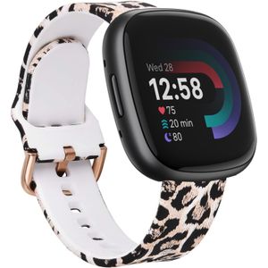 Strap-it Lucky Leopard Fitbit Versa 4 bandje