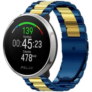 Strap-it Polar Unite stalen band (blauw/goud)