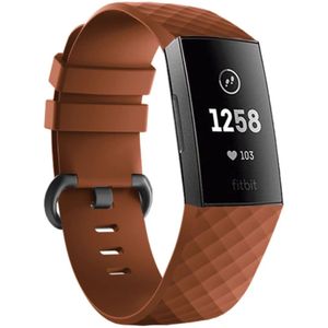 Strap-it Fitbit Charge 4 silicone band (bruin)
