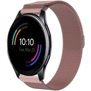 Strap-it OnePlus Watch 3 Milanese band (roze)