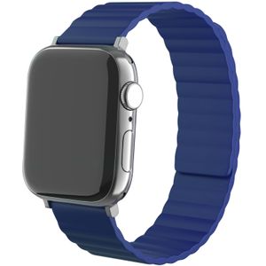 Strap-it Apple Watch magnetisch siliconen bandje (blauw)