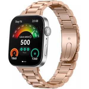 Strap-it Huawei Watch Fit 3 stalen band (rosé goud)