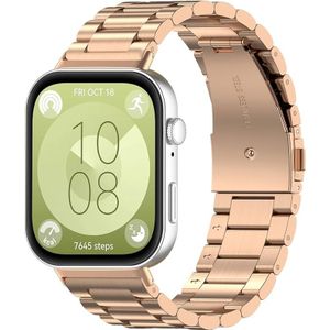 Strap-it Huawei Watch Fit 3 stalen band (rosé goud)