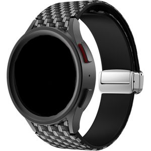 Strap-it Carbon Fiber Samsung Galaxy Watch 4 Classic 42mm magnetisch bandje