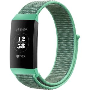 Strap-it Fitbit Charge 4 nylon band (mint)