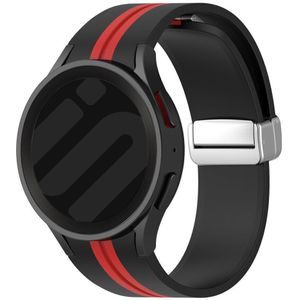 Strap-it Samsung Galaxy Watch 4 40mm magnetische sport band (zwart/rood)