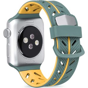 Strap-it Apple Watch Special Edition band (groen/oranje)