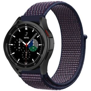 Strap-it Samsung Galaxy Watch 4 Classic 46mm nylon band (paars/blauw)
