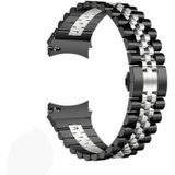 Strap-it Samsung Galaxy Watch 4 - 44mm Jubilee stalen band (zwart/zilver)