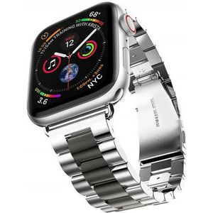 Strap-it Apple Watch Ultra stalen band (zilver/zwart)