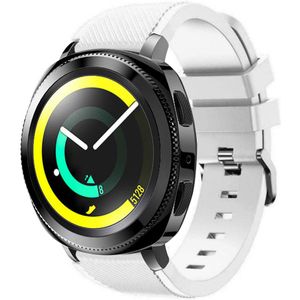 Strap-it Samsung Gear Sport silicone band (wit)