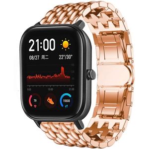 Strap-it Xiaomi Amazfit GTS stalen draak band (rosé goud)