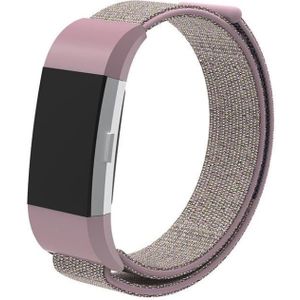 Strap-it Fitbit Charge 2 nylon bandje (pink sand)