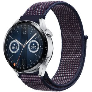 Strap-it Huawei Watch GT 3 46mm nylon band (paars-blauw)