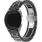 Strap-it Huawei Watch GT 3 Pro 46mm keramiek stalen band (zwart/zilver)