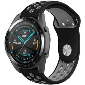 Strap-it Huawei Watch GT 2 sport band (zwart/grijs)