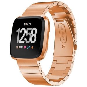 Strap-it Fitbit Versa 2 metalen bandje (rosé goud)