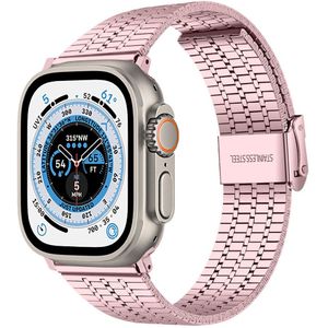 Strap-it Apple Watch Ultra roestvrij stalen band (rosé pink)