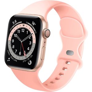 Strap-it Apple Watch 8 siliconen bandje (lichtroze)