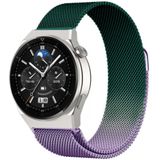 Strap-it Huawei Watch GT 3 Pro 46mm Milanese band (paars/groen)